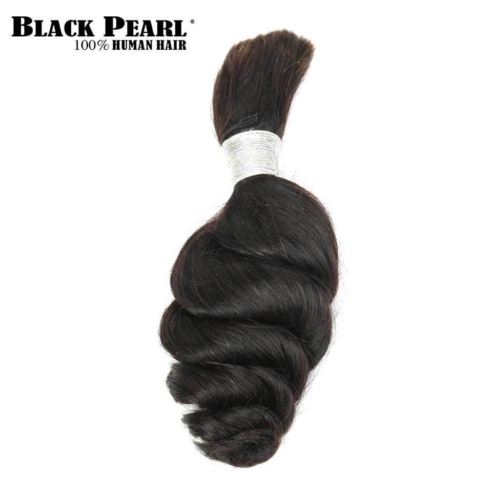 

Black Pearl Pre-Colored Remy Loose Wave Human Hair Bundles Brazilian Hair Bulk 1 Bundle Braiding Hair Extension Braids Hair Deal