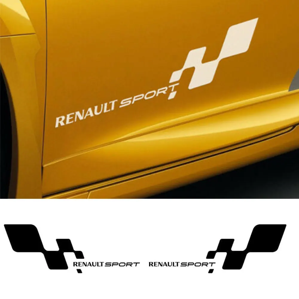 Renault Sport ARGENT 2 x Autocollants bas de portes QUALITE PREMIUM  Super 5