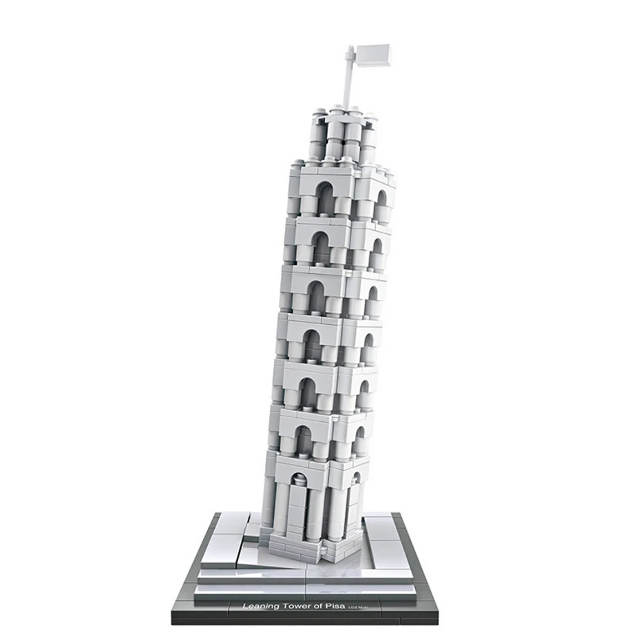 LOZ mini diamond building block world famous Architecture Leaning Tower of Pisa Italy city nanoblock model brick toys collection hot toys nanoblock world famous architecture statue of liberty building blocks mini construction brick model iblock fun for kid