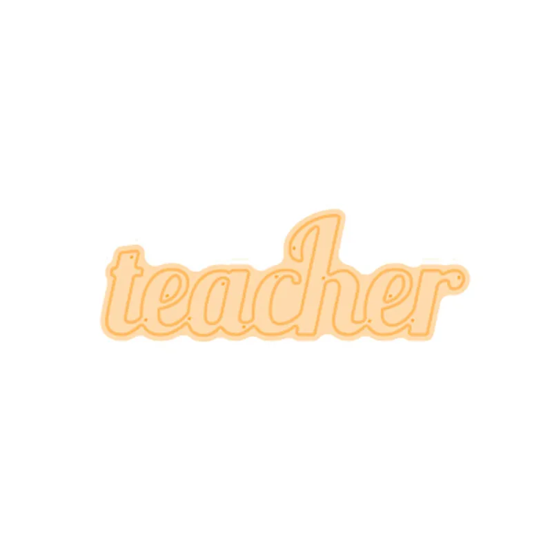 Naifumodo Word Teacher Script штампы для резки металла трафарет скрапбукинга букв DIY альбома