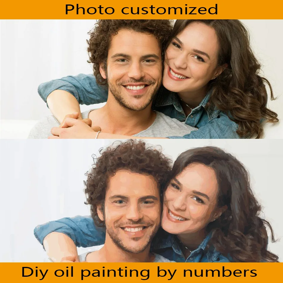 Frameless Photo Customized DIY Painting By Numbers Unique Gift For Children Friend Acfamily Acrylic Picture Wall Art Decoration
