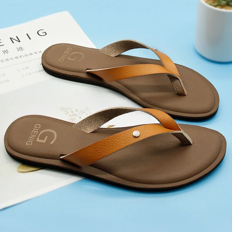 

GieniG 2018 women shoes summer low heel bottom student sandals character slippers leisure antiskid comfortable beach flip flops