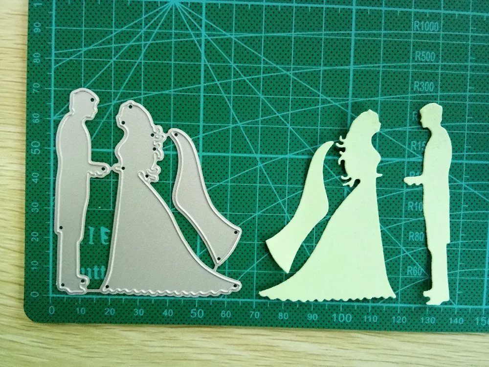 Bride&Groom Border Metal Cutting Dies Stencil Embossing
