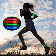 1 упаковка бегущие легкие спортивные светодиодный напульсники регулируемые светящиеся браслеты для бегунов велосипедистов для верховой езды Беговая Светлая повязка