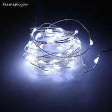 Feimefeiyou 5m 50 LED Starry String battery Lights Fairy Micro LEDs Copper Wire for Party Christmas Wedding 3 colors Feimefeiyou 5m 50 LED Starry String battery Lights Fairy Micro LEDs Copper Wire for Party Christmas Wedding 3 colors