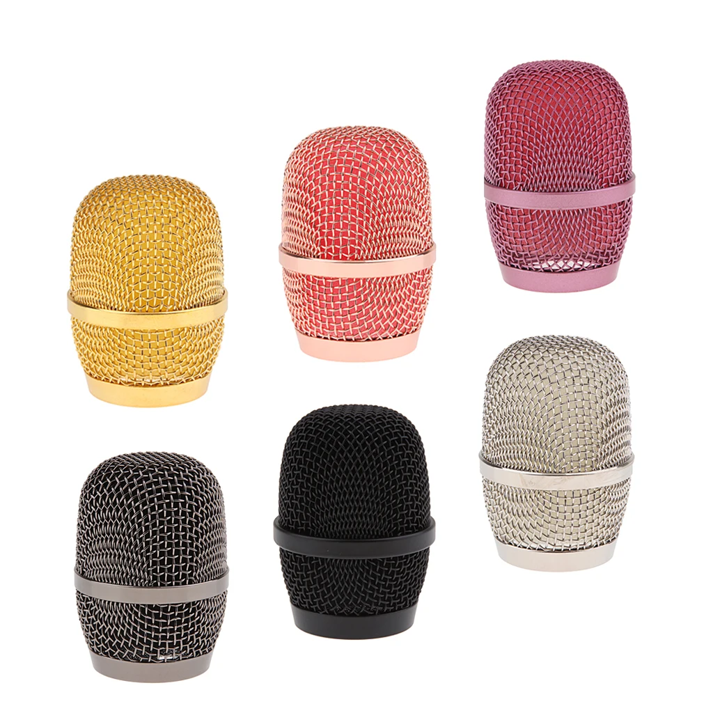 

Mic Windscreen Replacement Steel Mesh Microphone Grill Head Cover for Wireless Mics and Wired Mics Microphone Ball Head