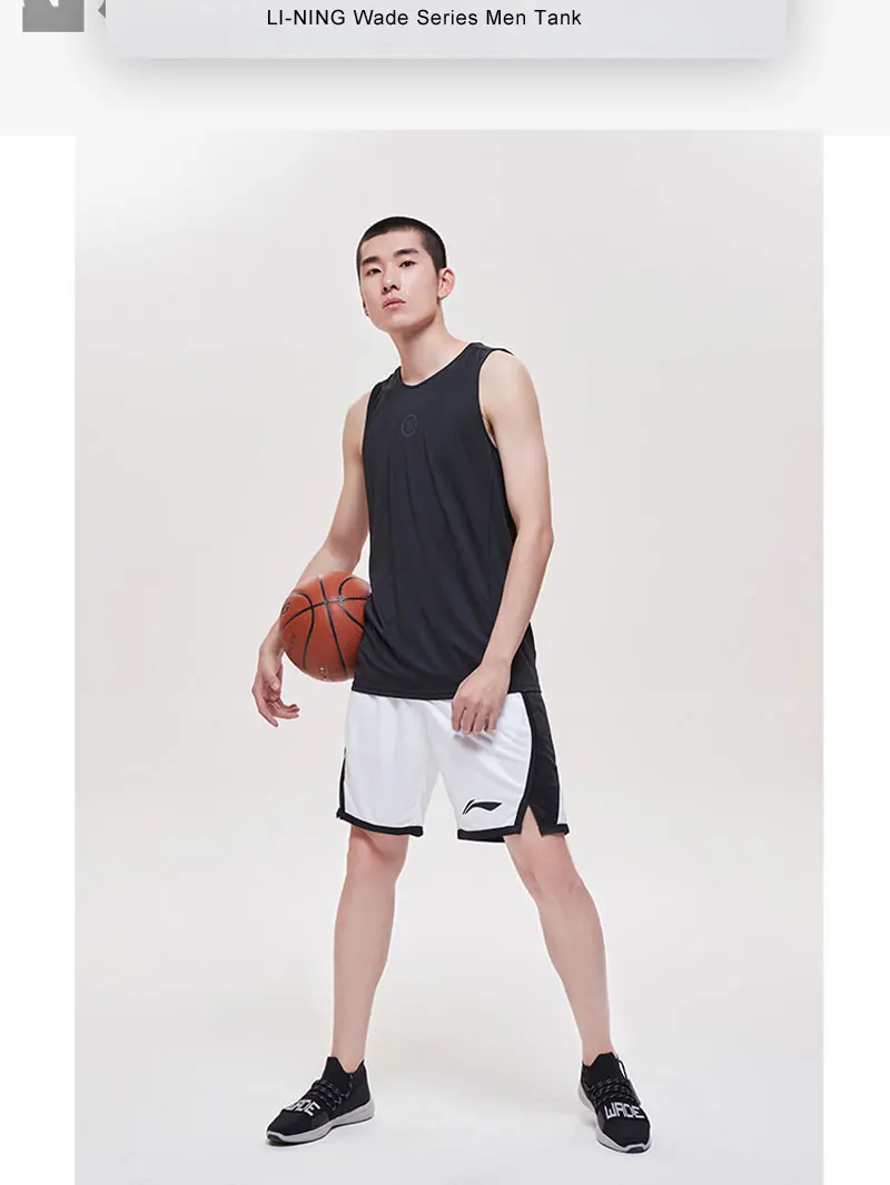 Li-Ning Мужская серия WADE Basketeball Танк Полиэстер Slim Fit комфортная дышащая подкладка спортивные жилеты Топ AVSP085 MBS084