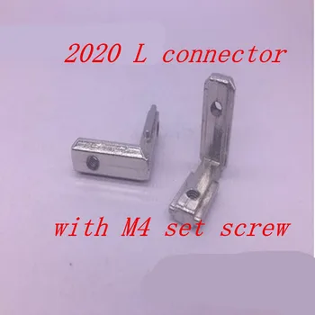 

10PC T slot L type 90 degree EU standard 2020 aluminum profile Inside corner connector bracket with M5 screw