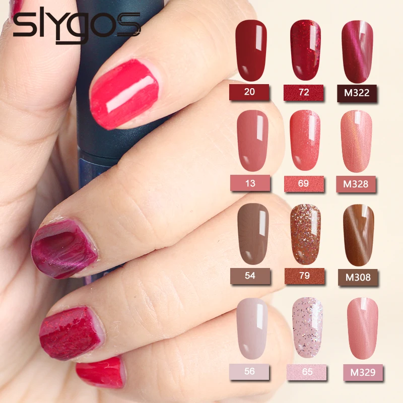 

3PC SLYGOS Magnet Glitter Neon Colors Portable Soak Off UV Gel Polish Long Lasting Pure Color Varnish Manicure Funny Combo Set
