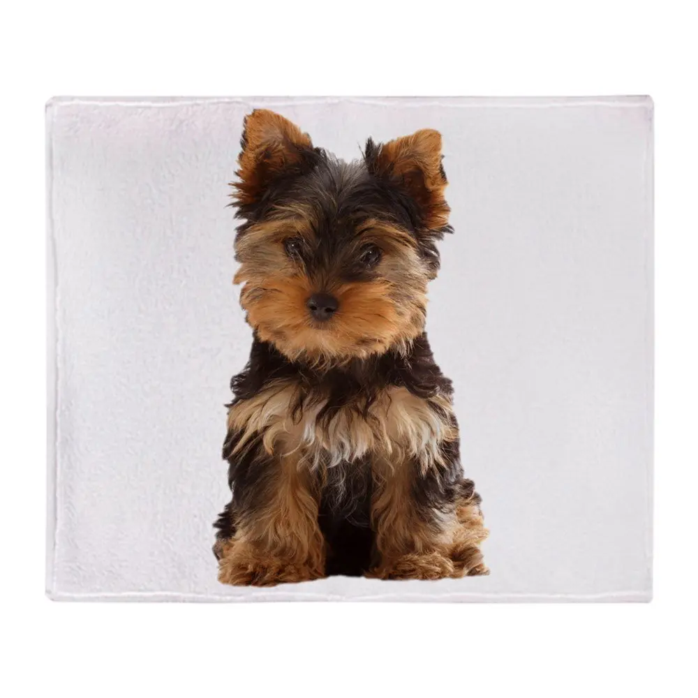 Yorkie Soft Fleece Throw Blanket, 50"x60" Stadium Blanket Sofa Bed