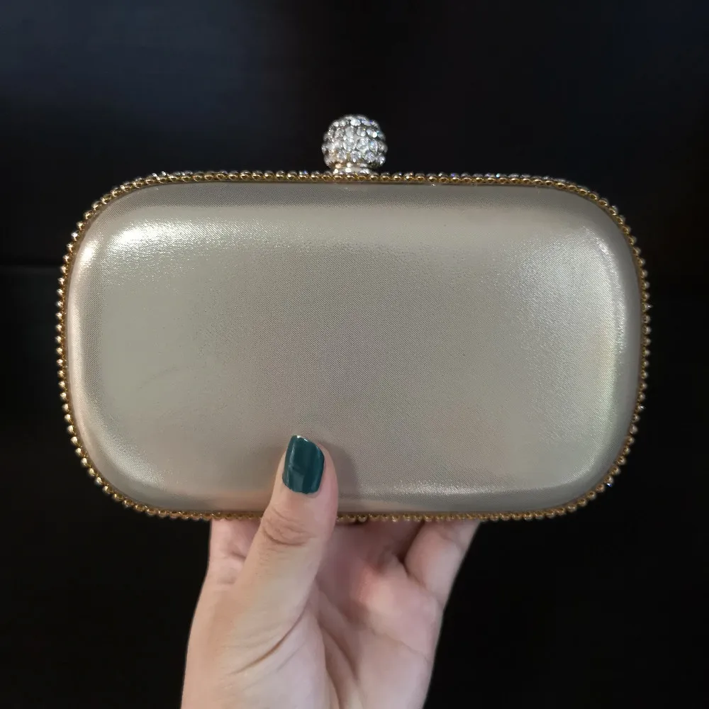 

Women Diamond Evening Bags Crystal Velvet Clutch Bridal Wedding Party Chain Bag Handbag Ladies Day Clutches Gold