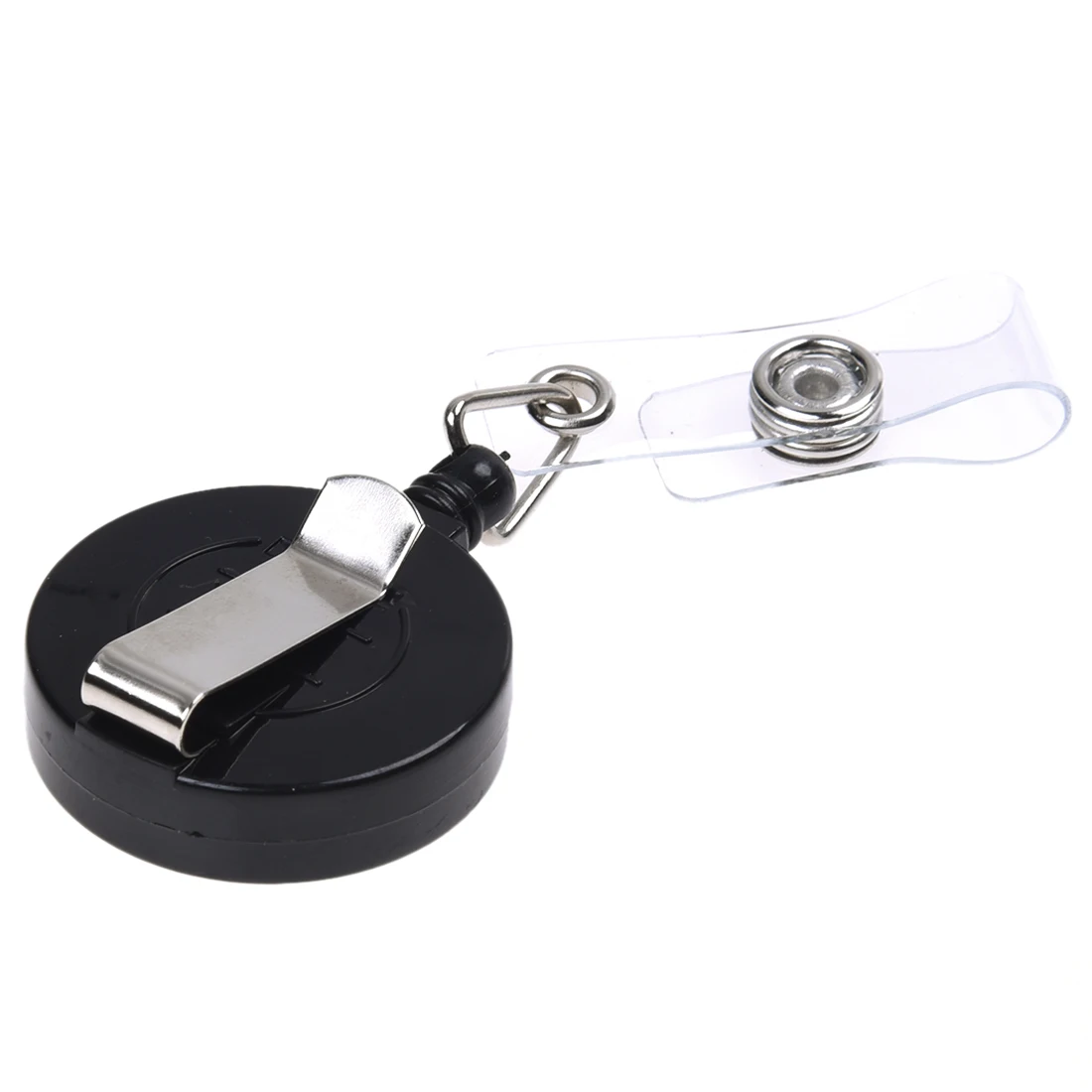 Retractable Recoil Key Ring Key chain Pull Chain Retractor Card Holder Belt Clip 