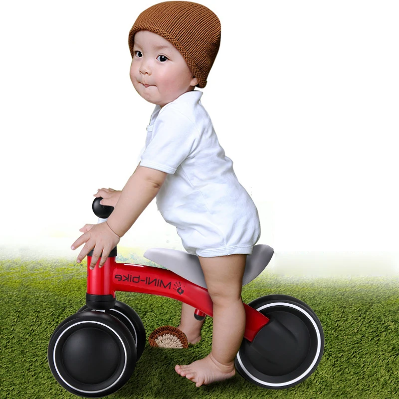 New Baby Walker Tricycle Riding Toys Children Three Wheel Balance Bike Scooter Baby Walker Portable Bike No Foot Pedal Bicycle