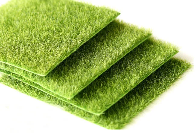 Image Silk Flowers Nearly Natural Grass Mat Artificial Lawns 15x15cm Turf Carpets Fake Sod Home Garden Moss Floor Decoration K6796