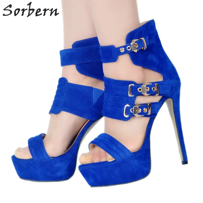 royal blue platform shoes