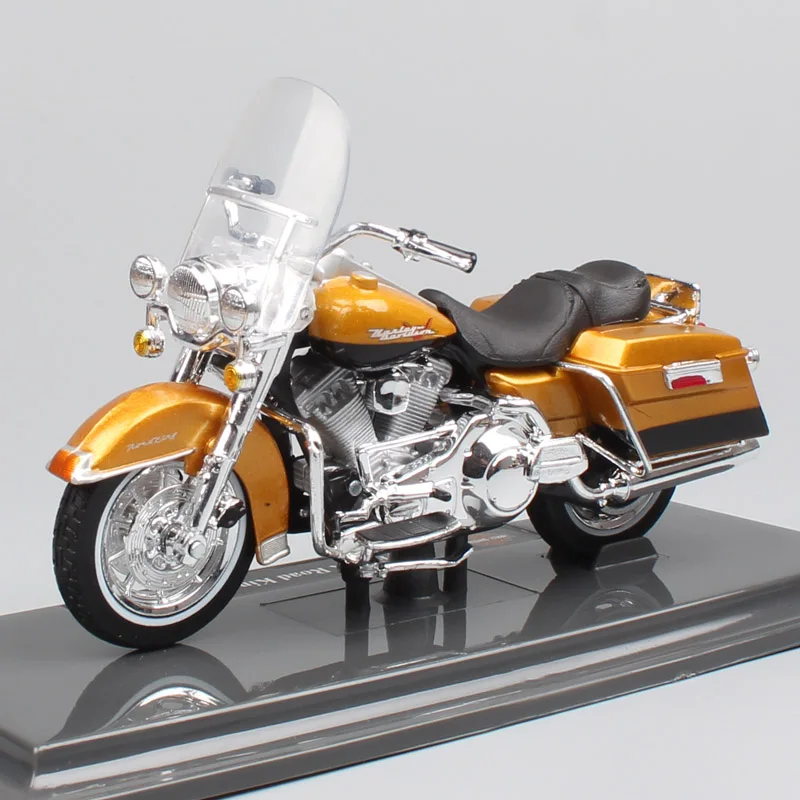 Goedkoop 1 18 Schaal Kinderen Maisto Mini Flhr Road King Diecast Metal Model Motorfiets Cruiser Touring Voertuigen Fiets Speelgoed Voor Kinderen
