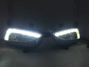 

New arrival led drl daytime running light with fog lamp house for Hyundai Tucson, 2pcs, top quality