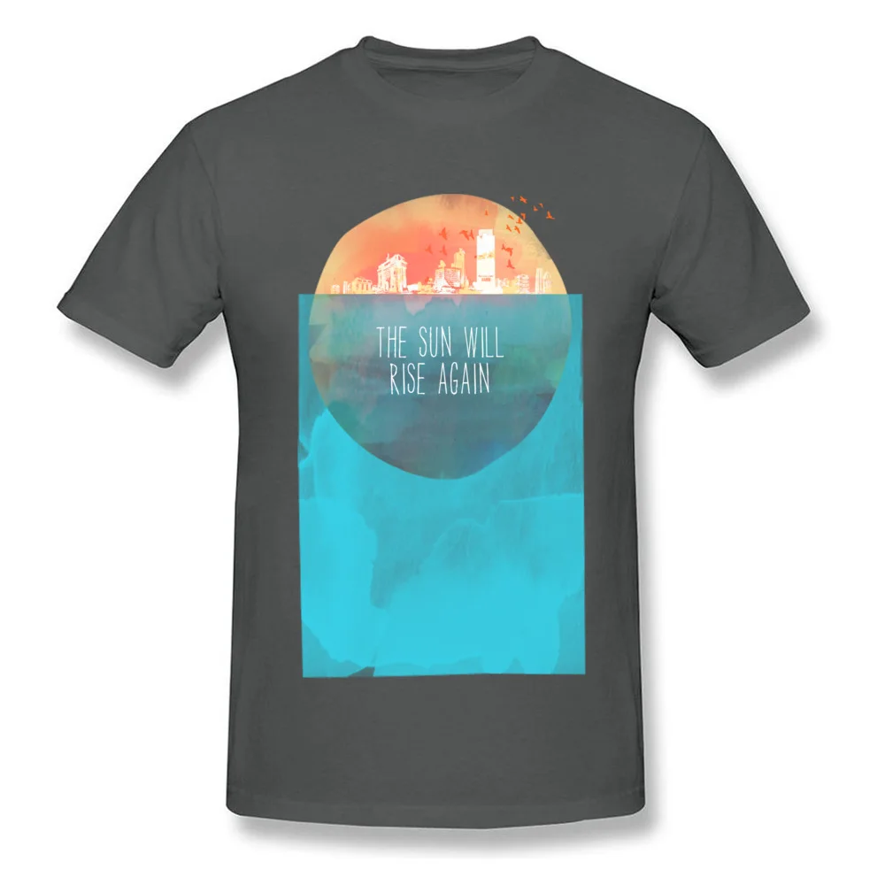 The Sun Will Rise Again Crewneck Top T-shirts Summer Tees Short Sleeve Hip Hop Pure Cotton Slim Fit Sweatshirts Funny Mens The Sun Will Rise Again carbon