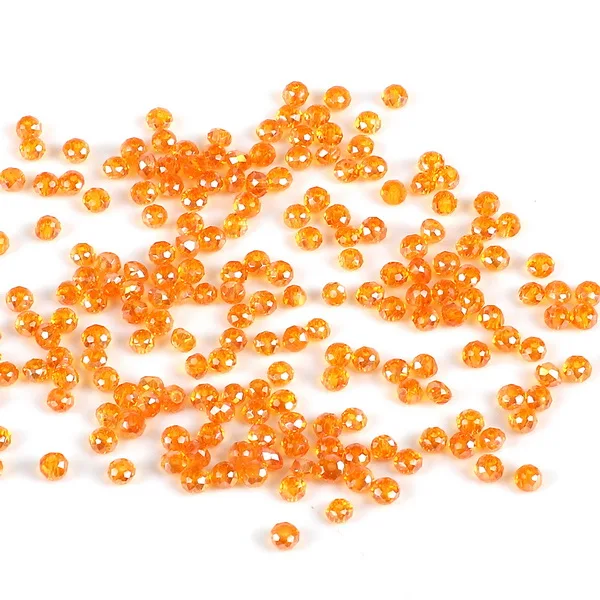 Многоцветные 2 мм 195 шт двухконусные хрустальные бусины ограненные круглые стеклянные бусины, DIY браслет ожерелье Изготовление ювелирных изделий - Цвет: Orange Red AB