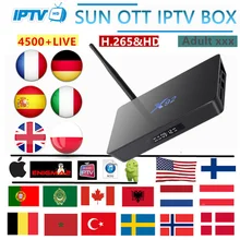 Французский IPTV box x92 android tv box 7000Live& 8000vod Испания Италия Германия голландская Великобритания, Португалия взрослый ip tv подписка smart tv box