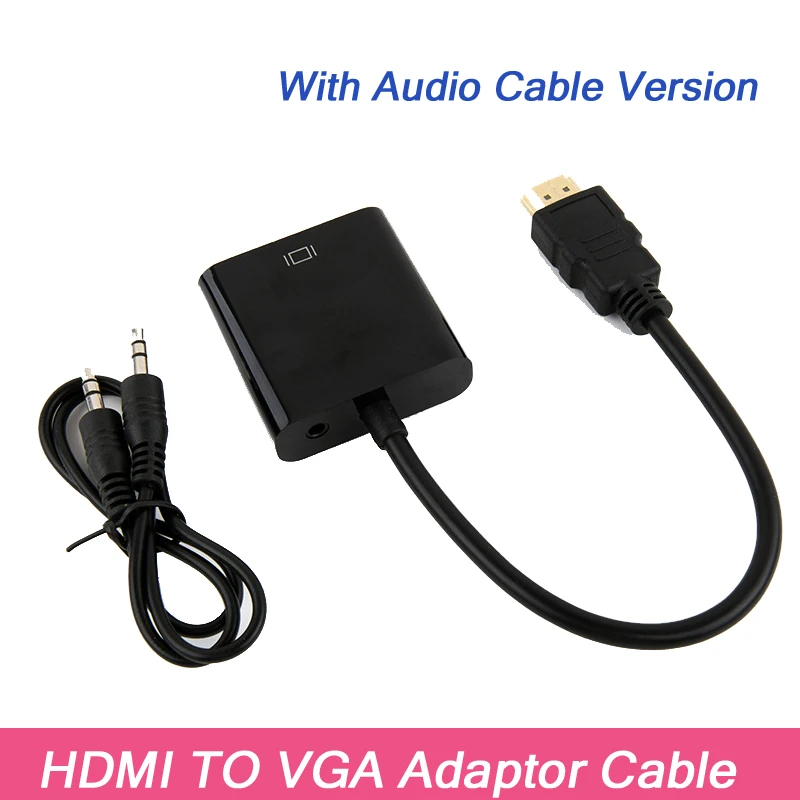 Новый адаптер hdmi-vga мужчина к конвертер с разъемом адаптер 1080 P цифро аналоговый аудио видео для портативных ПК планшеты