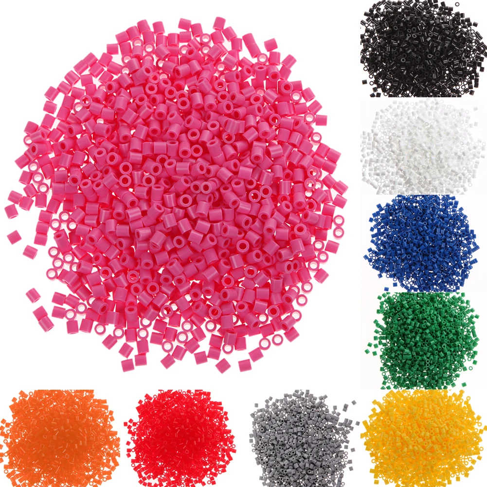 

1000pcs/Lot 5mm EVA Hama/Perler Beads Toy DIY Handmaking Fuse Bead Multicolor Creative Educational Toy Gift Bady Toys Craft