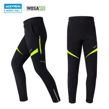 WOSAWE осень/зима термальные флисовые велосипедные брюки полиэстер ветрозащитный для велоспорта брюки для мужчин и женщин