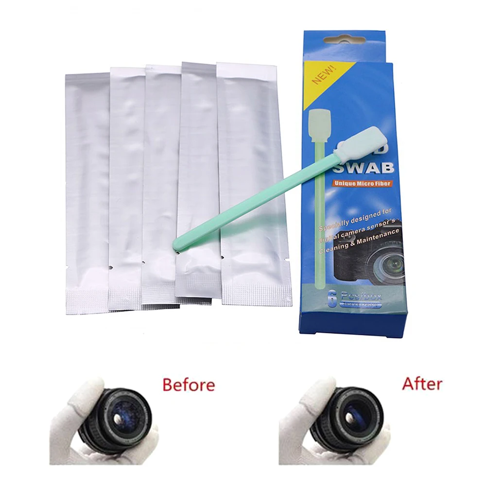 Hot Sale 6pcs Camera Lens Cleaning Kit CCD COMS Wet Sensor Cleaning