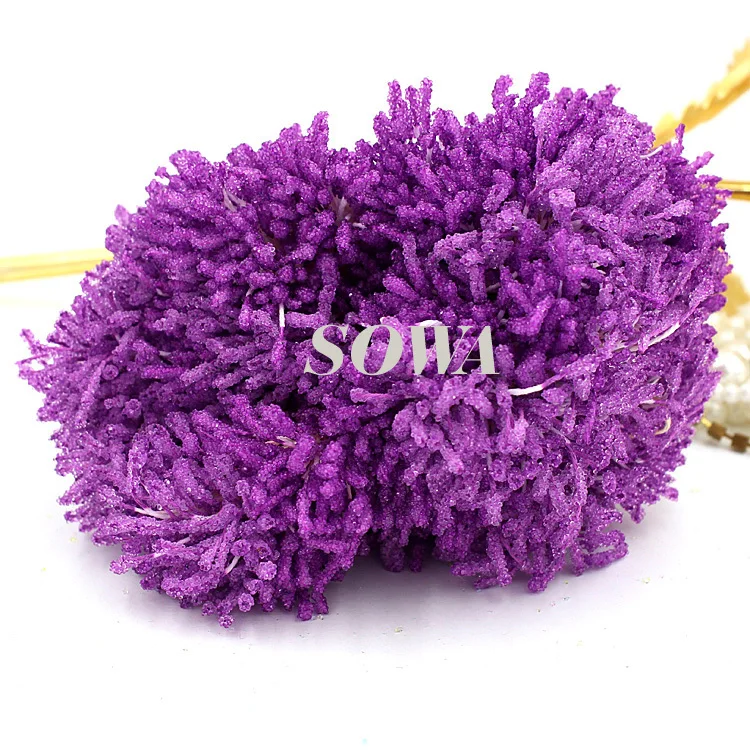 

Free Shipping Hot Sales 1800pcs/Lot Artificial Dark Purple Glass Flower Stamen Pistil Cake Decoration Craft DIY