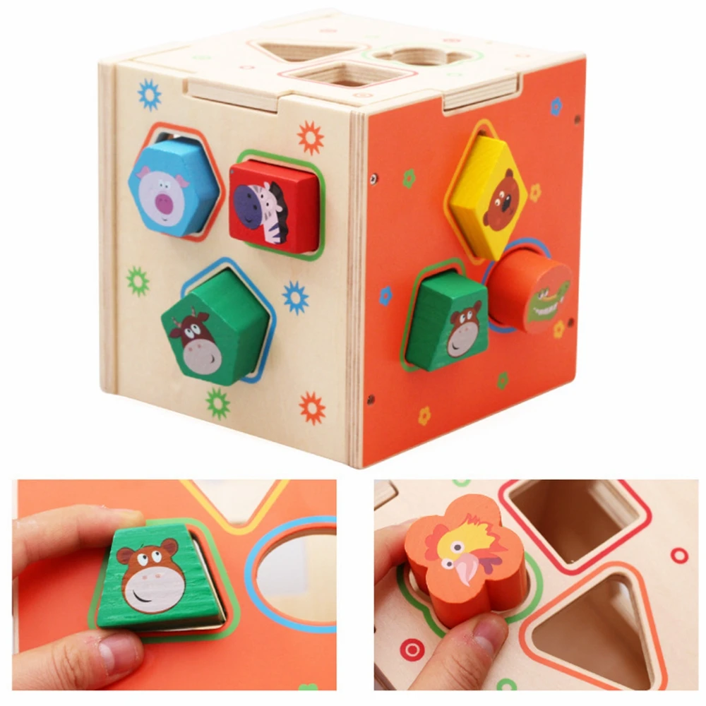 Детские спички интеллекта коробка для фигурный сортер когнитивные и соответствующие деревянные строительные блоки детские развивающие игрушки