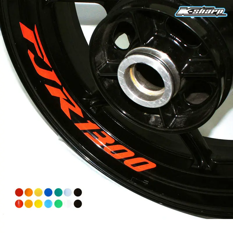 8 X CUSTOM INNER RIM DECALS WHEEL Reflective STICKERS STRIPES FIT YAMAHA FJR 1300in Decals