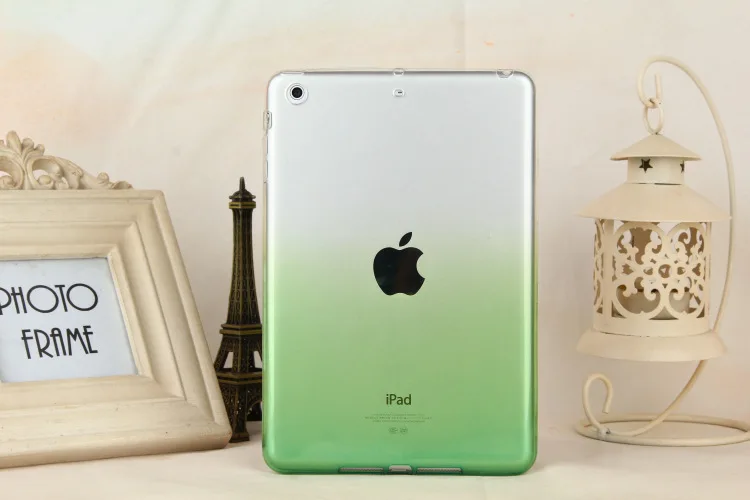Роскошный Радужный цветной Чехол для iPad Mini 4, мягкий тонкий силиконовый защитный чехол для задней панели, чехол Mini4 - Цвет: Green