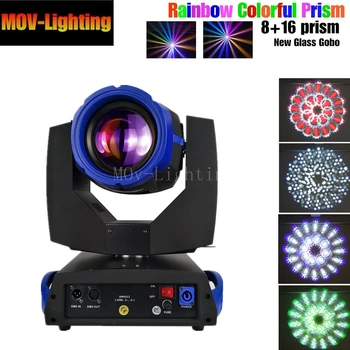 

double prism 8+16 rainbow lyre Sharpy beam moving head light 230w 7r moving head 230 light price