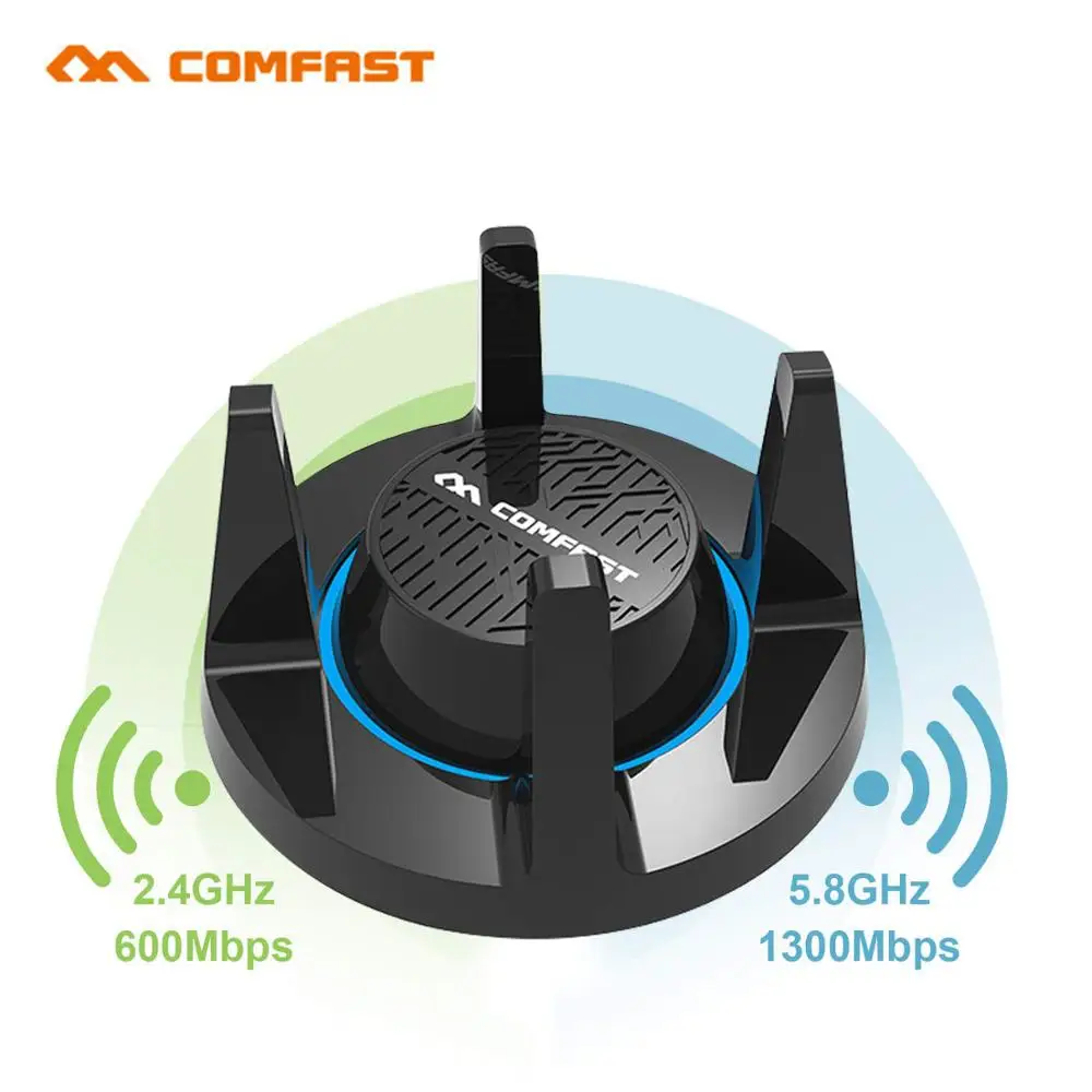 Comfast ac1900 wireless gigabit e sports placa de rede wifi adaptador usb 3.0 1900 mbps banda dupla 2.4g/5.8g antenas 4x3dbi para jogos|Placas de rede| - AliExpress
