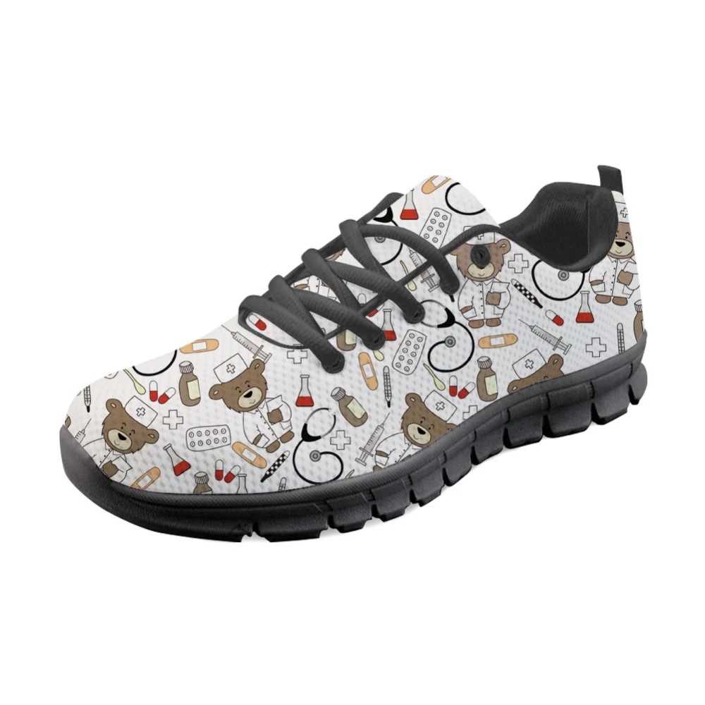 womens white nursing sneakers