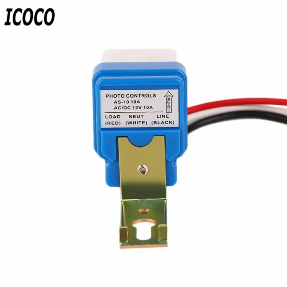 

AC/DC 12V 10A Auto On Off Photocell Street Light 50-60HZ Auto Sensor Photocell Switch