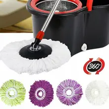 Сменная вращающаяся на 360 градусов вращающаяся швабра с ручкой для пола, насадка для уборки дома