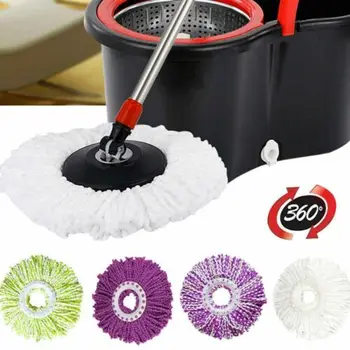 

Replacement 360 Rotating Spin Mop Pole Handle Floor Mop Head for Home Clean