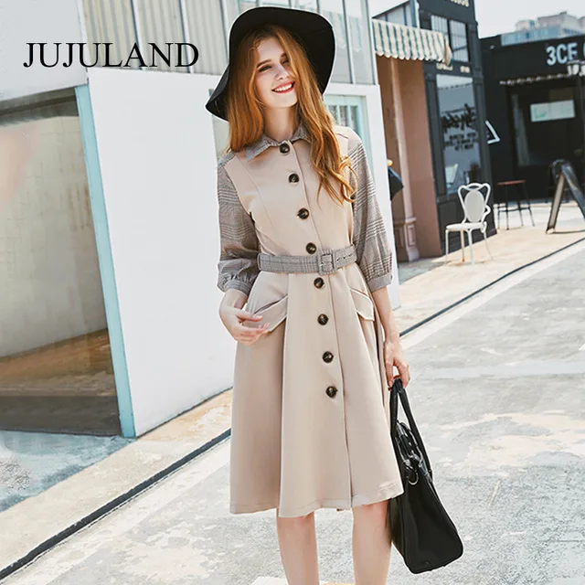 2018-Spring-Women-Dress-Turn-Down-Collar-Stitching-Plaid-Three-Quarter-Elegant-Office-Ladies-Dresses-A.jpg_640x640