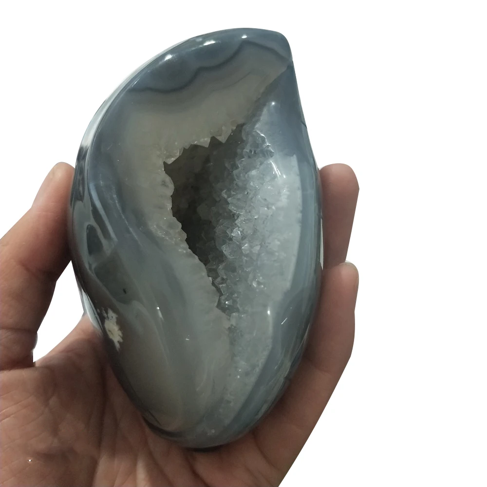 Агат Geode раковины Natural бисер из драгоценного камня кластера резные скульптура из камней камни рейки Quartz полезных ископаемых