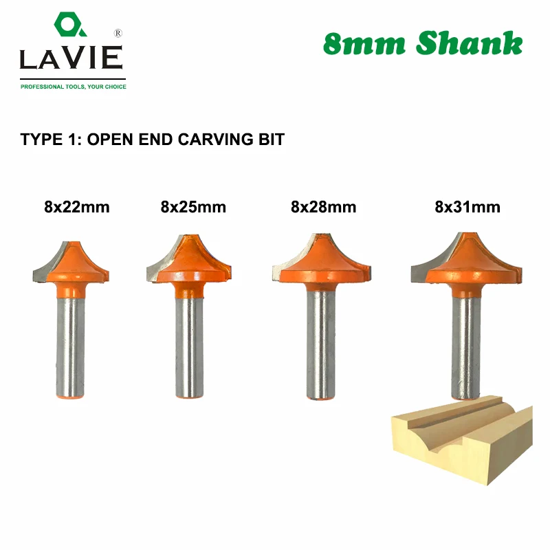 4 шт. 5 шт. 8 мм хвостовик круглый открытый конец резьба бит погружение круглый над шейкер фрезы по дереву фрезы для дерева 02096 - Длина режущей кромки: TYPE 1