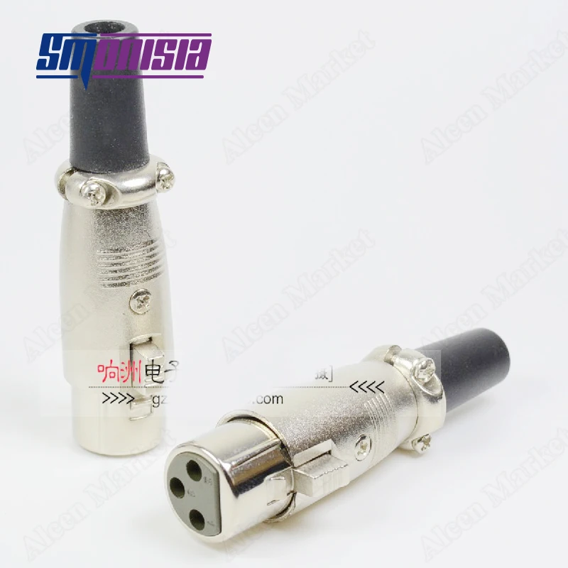 10pcs-100pcs Japanese Style 3Pin XLR Female Socket Copper Pin Microphone Console Audio Connector |