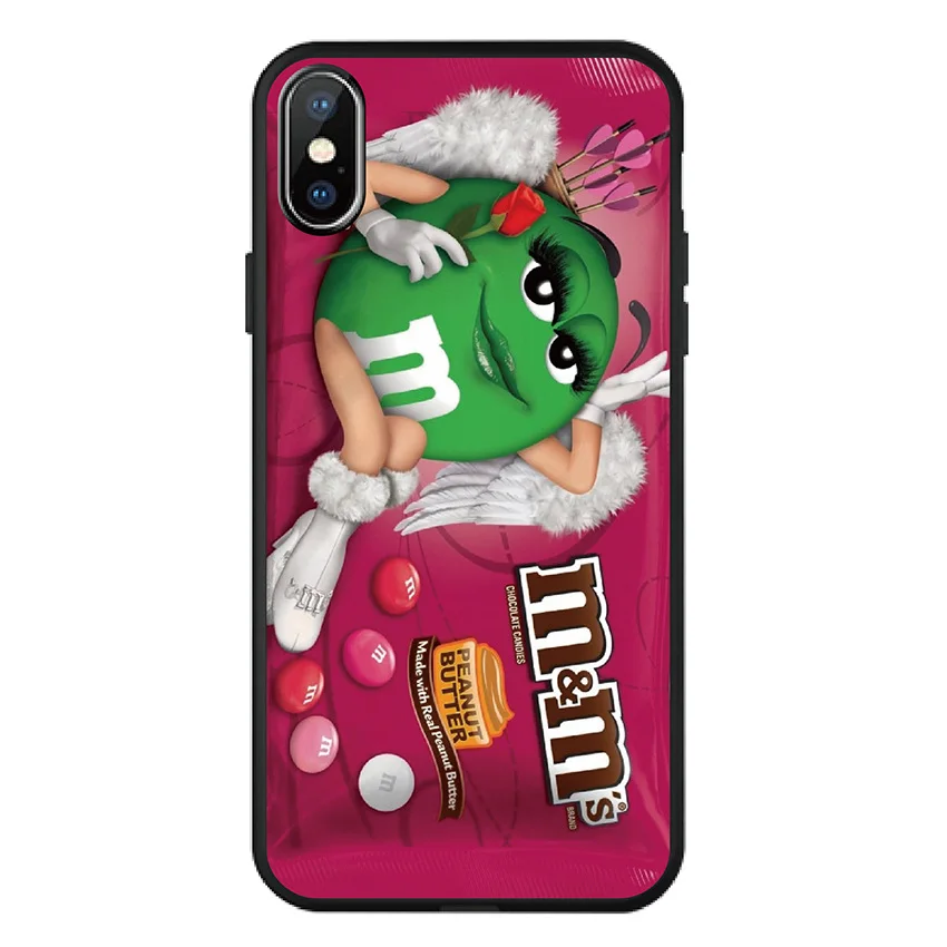 Чехол для iPhone 12 11 pro X XS Max XR 7 6 6S 8 Plus 5 S 5S SE 2020 M & Ms шоколадный Принт мягкий TPU Мягкий
