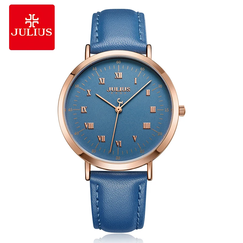 

Julius Watch Women Ladies Watches Big Dial Simple Roman Numbers Fashion Genuine Brand Waterproof Clock
