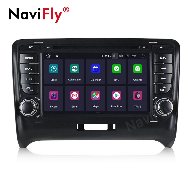 " 2din android9.0 автомобильный мультимедийный плеер навигация gps DVD для Audi TT MK2 8J 2006-2012 с DSP ips wifi BT