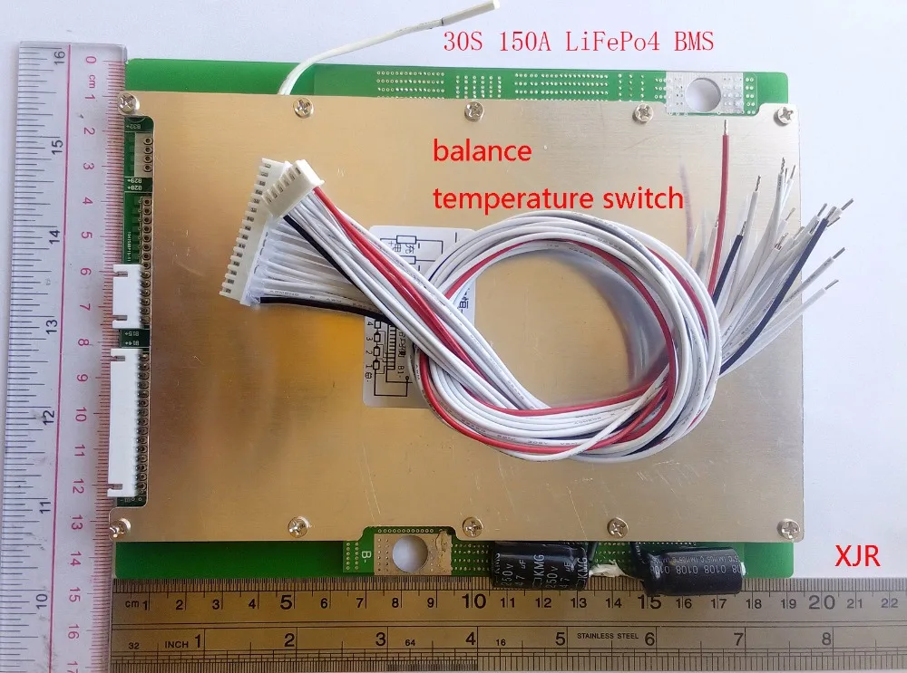 30 S 150A LiFePO4 BMS/PCM/PCB плата защиты батареи для E-bike 30 упаковок 18650 батарея сотового w/баланс w/темп