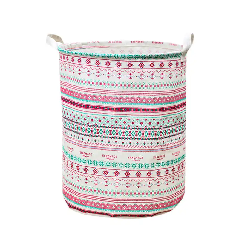 Waterproof Canvas Laundry Clothes Basket Storage Basket Folding Storage Box #2o17 (1)