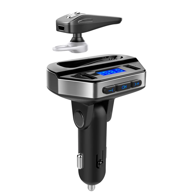 

Wireless FM Transmitter Bluetooth Headset Mp3 Player Modifier Radio Car Speaker Dual USB 3.1A Hands-free Call Music Play