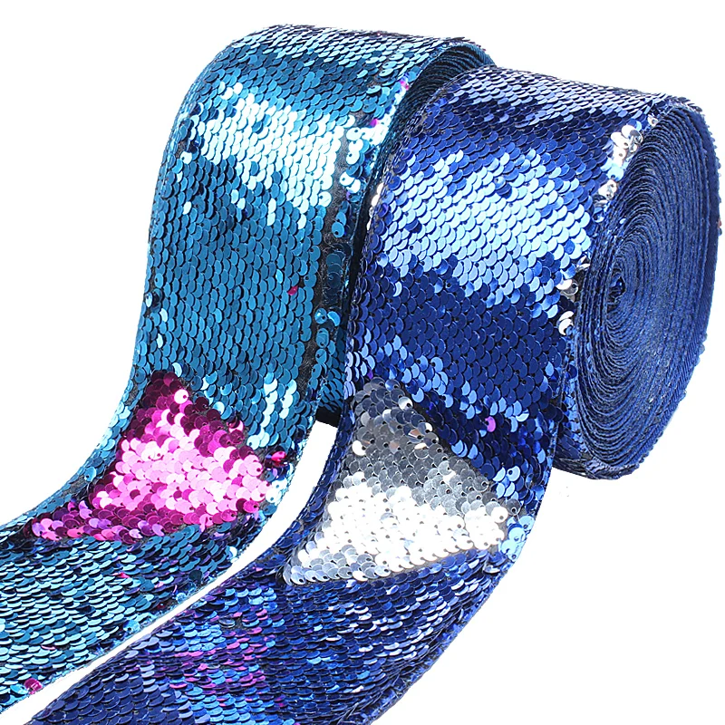 

Free shipping 75mm sequin ribbon