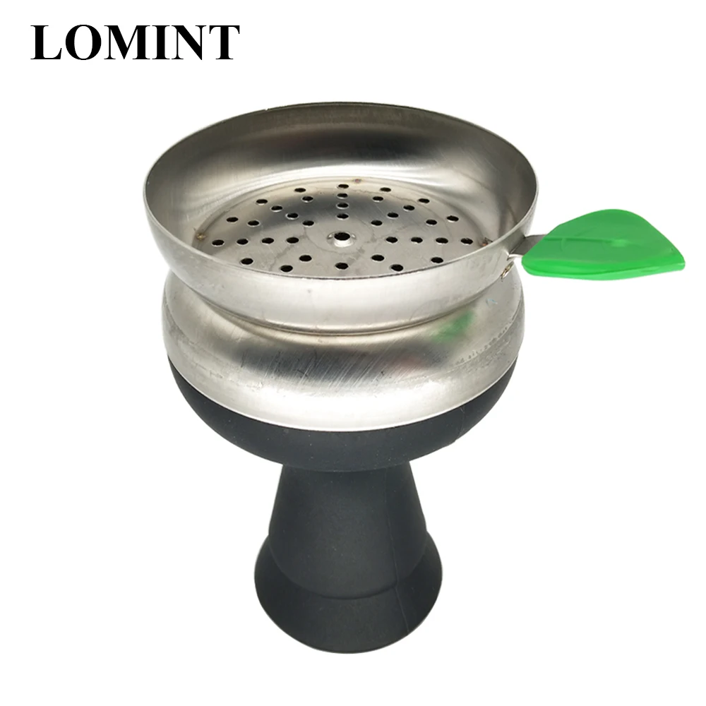 LOMINT Metal Screens Charcoal Holder With Silicone Tobacco Bowl For